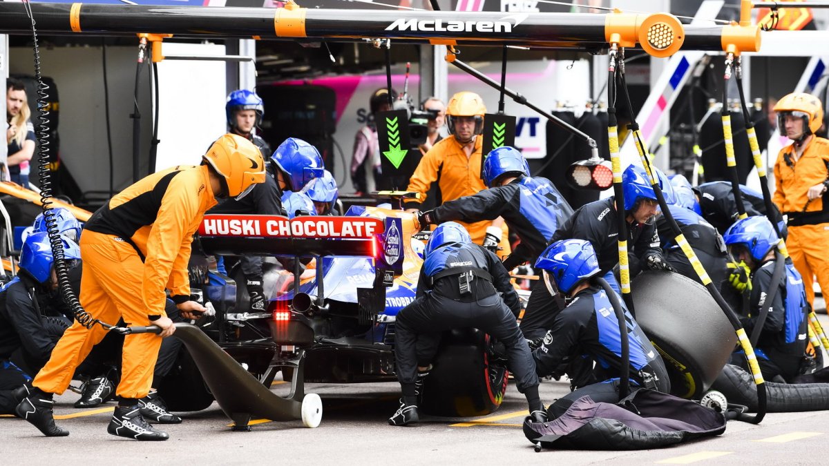 Lando Norris v závodě v Monaku