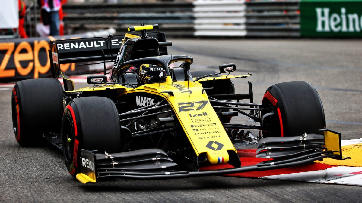 Nico Hülkenberg v tréninku v Monaku