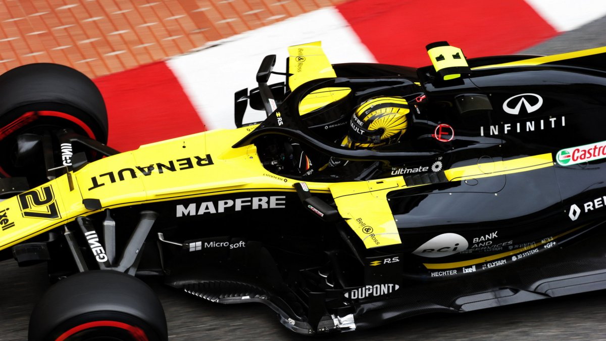 Nico Hülkenberg v tréninku v Monaku