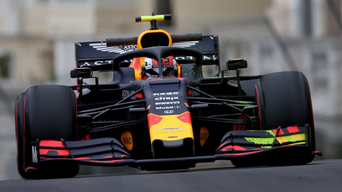 Pierre Gasly a Flow-vis v tréninku v Monaku