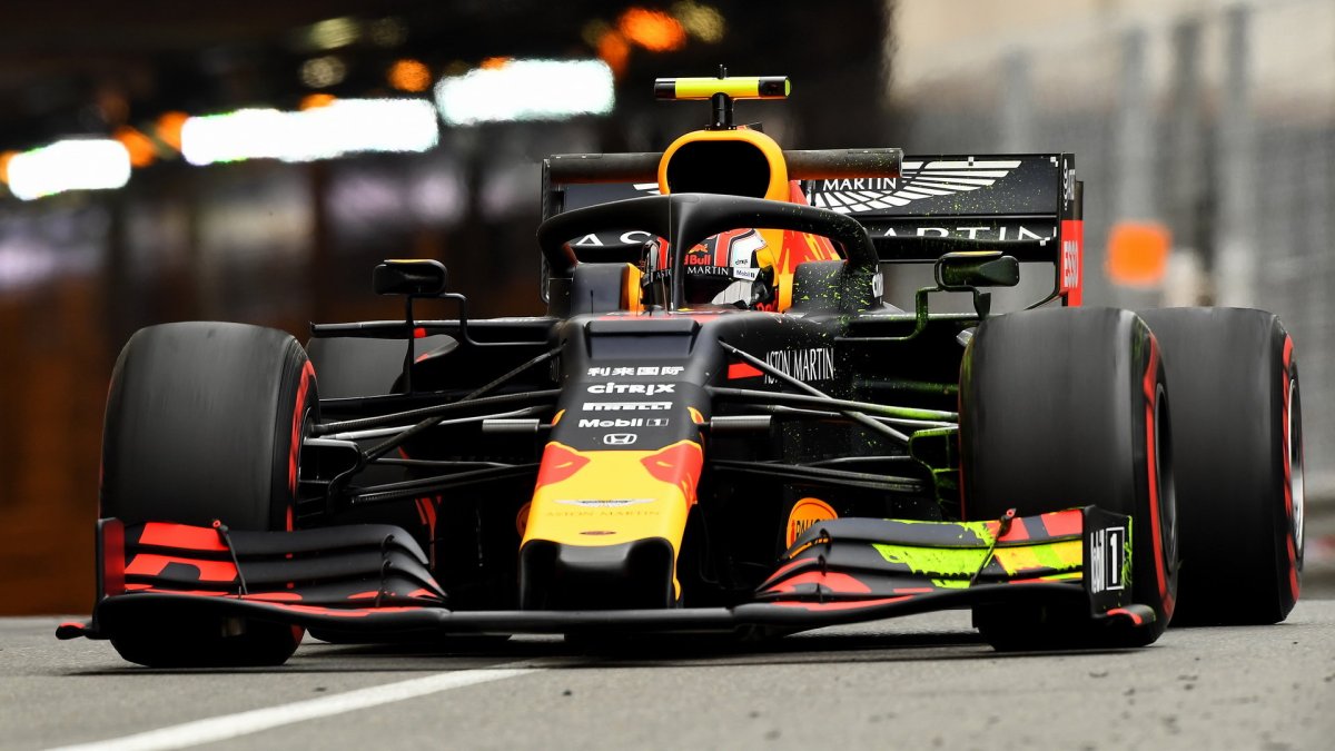 Pierre Gasly a Flow-vis v tréninku v Monaku