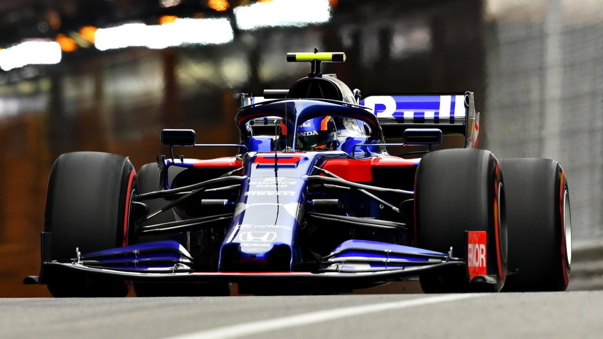 Alexander Albon v tréninku v Monaku