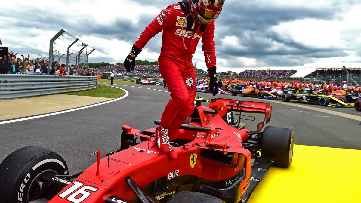 Charles Leclerc po závodě v Silverstone