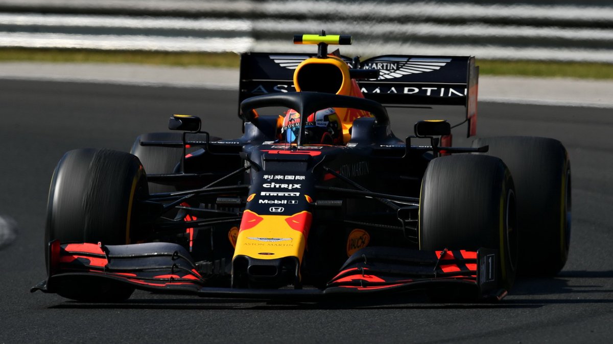 Pierre Gasly v závodě v Maďarsku