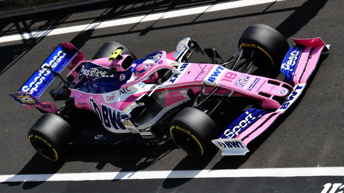 Lance Stroll v závodě v Maďarsku