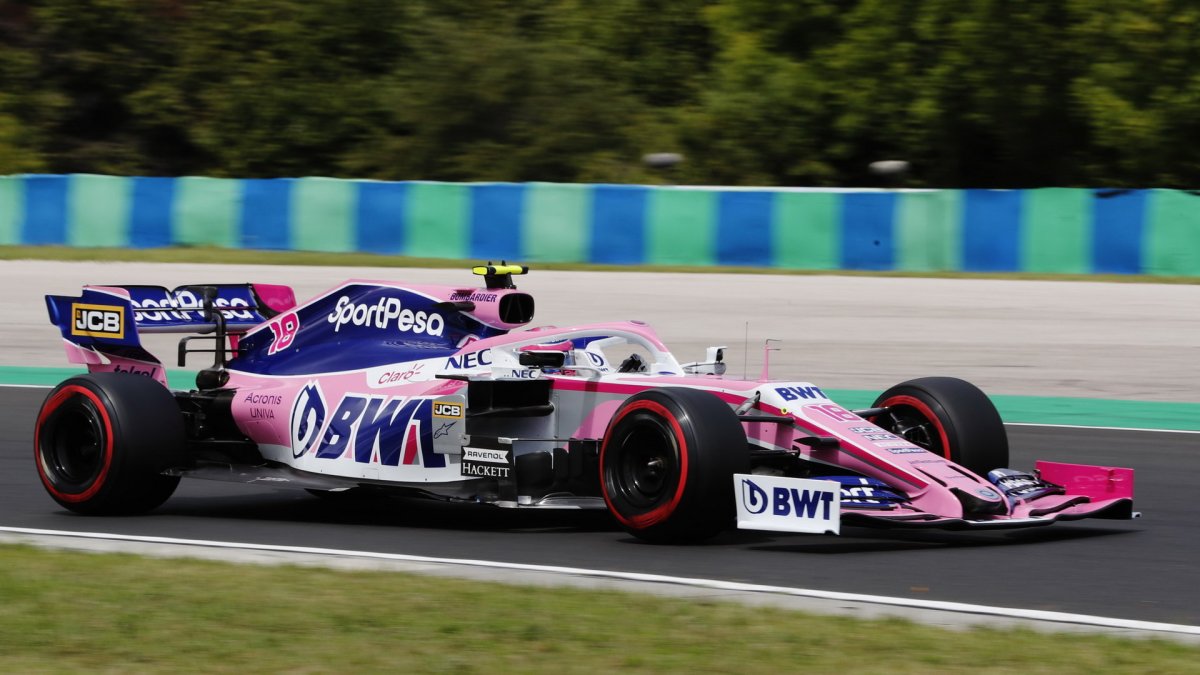 Lance Stroll v kvalifikaci v Maďarsku