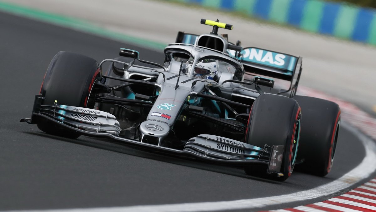 Valtteri Bottas v tréninku v Maďarsku