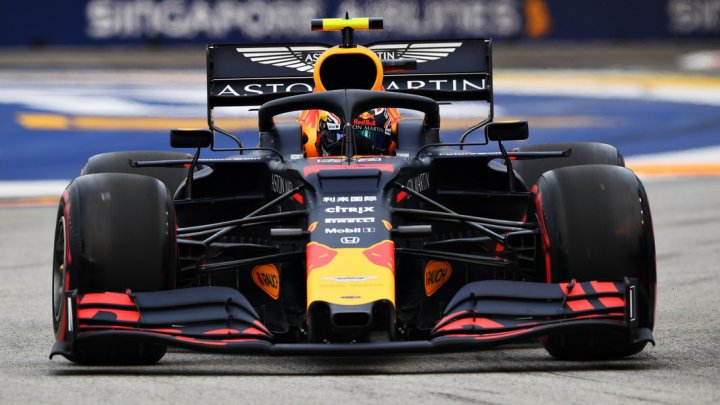 Alexander Albon v tréninku v Singapuru