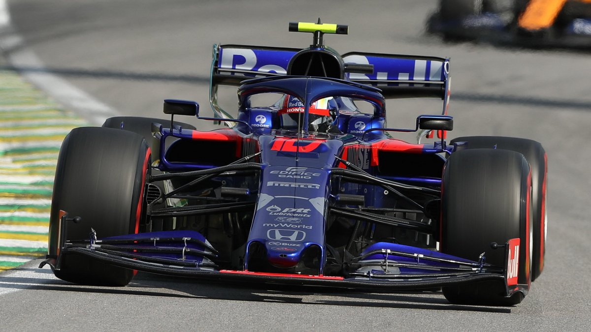 Pierre Gasly v závodě v Brazílii