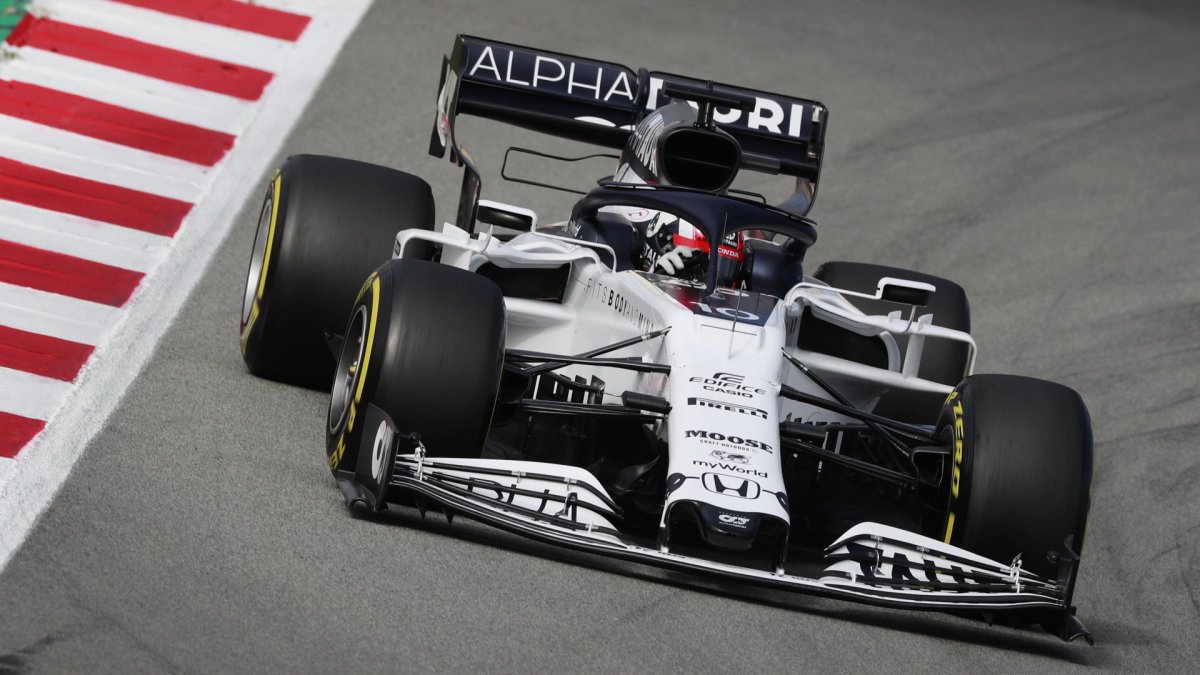 Pierre Gasly v rámci druhého dne druhých předsezonních testů v Barceloně