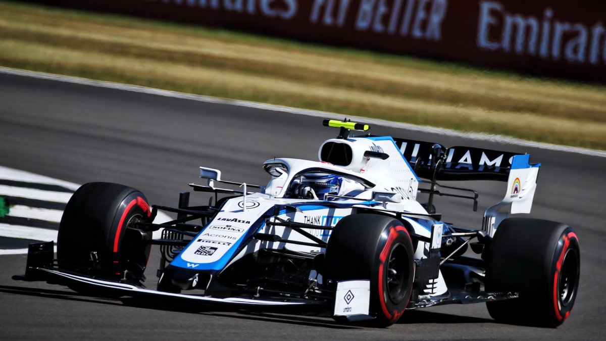 Nicholas Latifi v tréninku v Silverstone