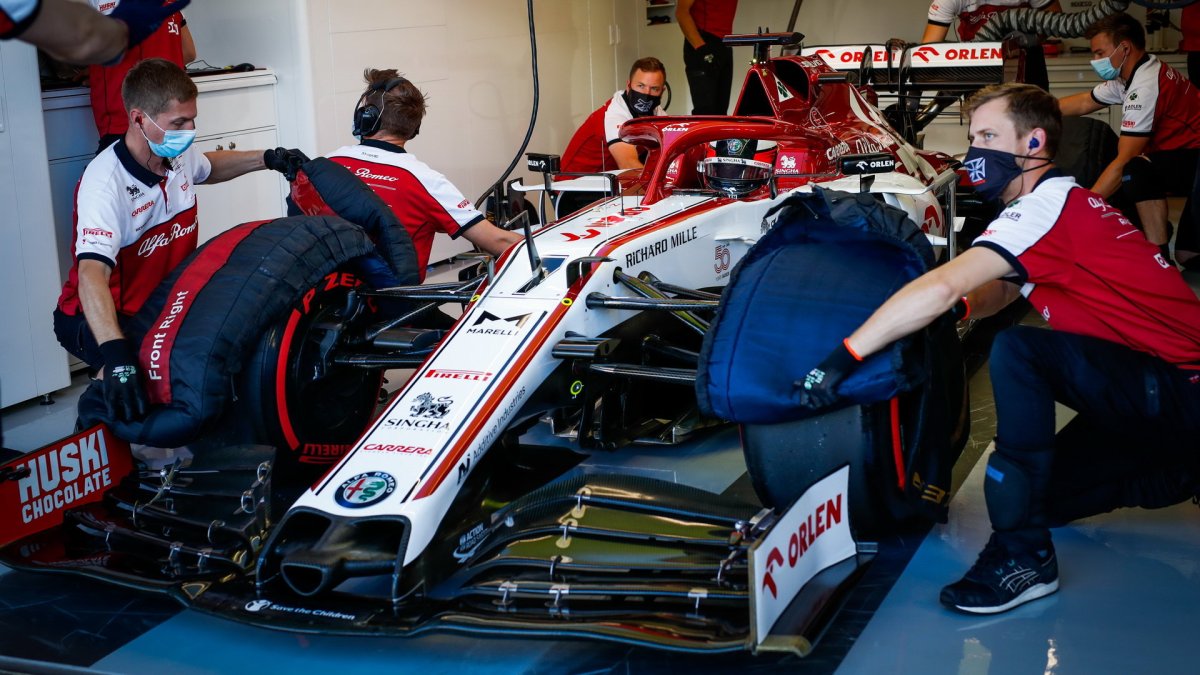 Kimi Räikkönen v tréninku v Silverstone