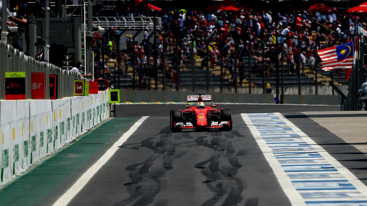 Sebastian Vettel v Brazílii