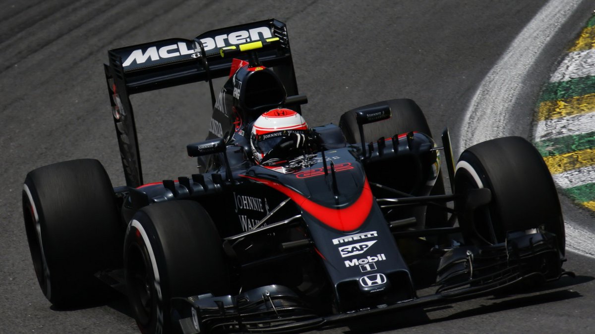 Jenson Button v Brazílii