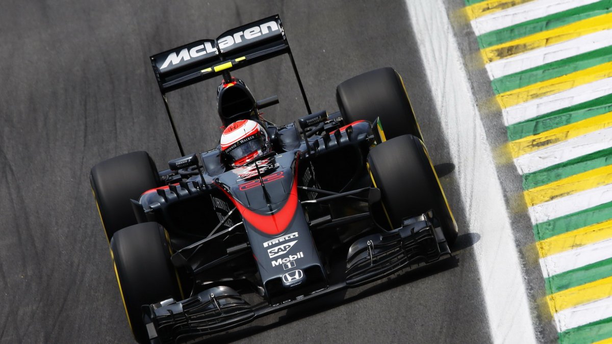 Jenson Button v Brazílii