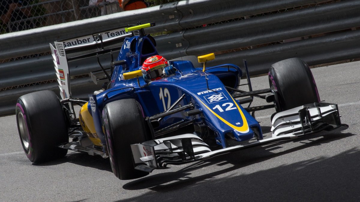 Felipe Nasr při tréninku v Monaku