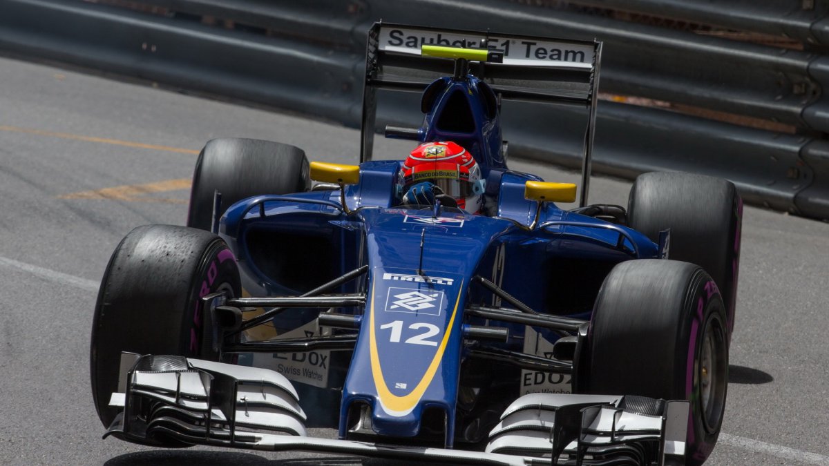 Felipe Nasr při tréninku v Monaku