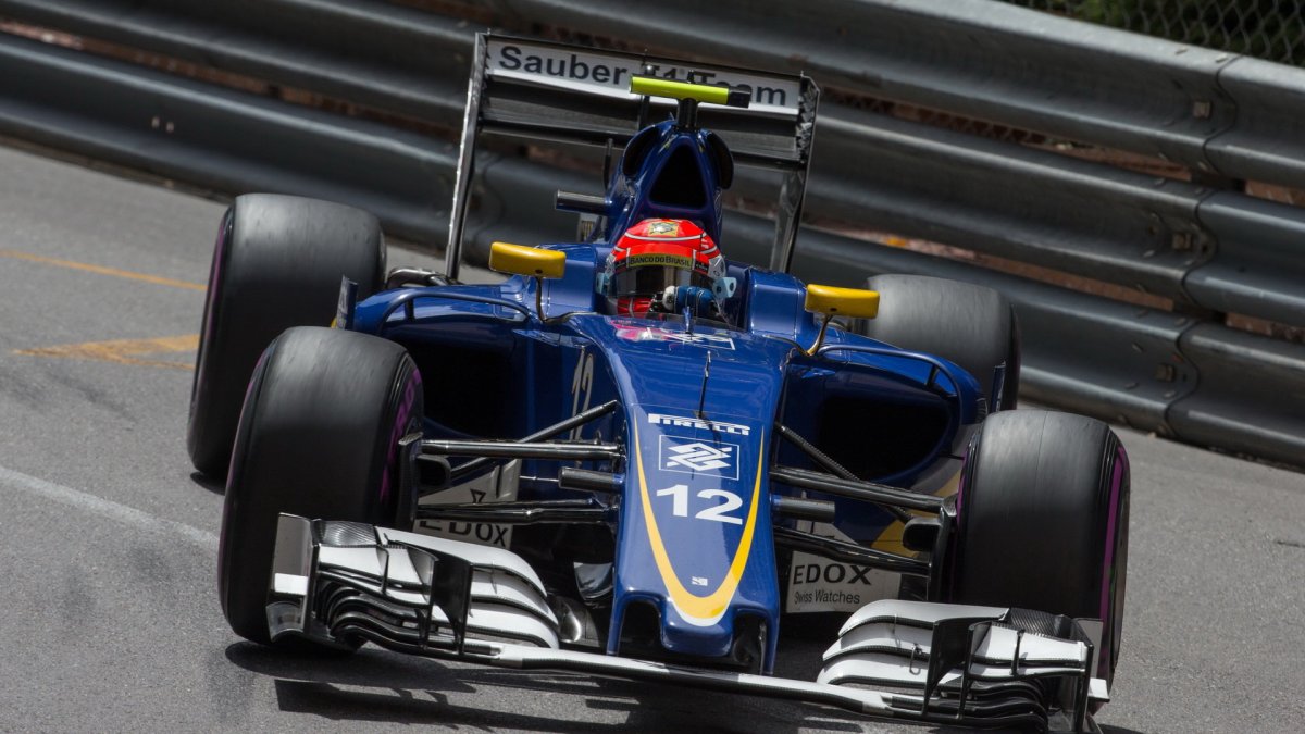 Felipe Nasr při tréninku v Monaku