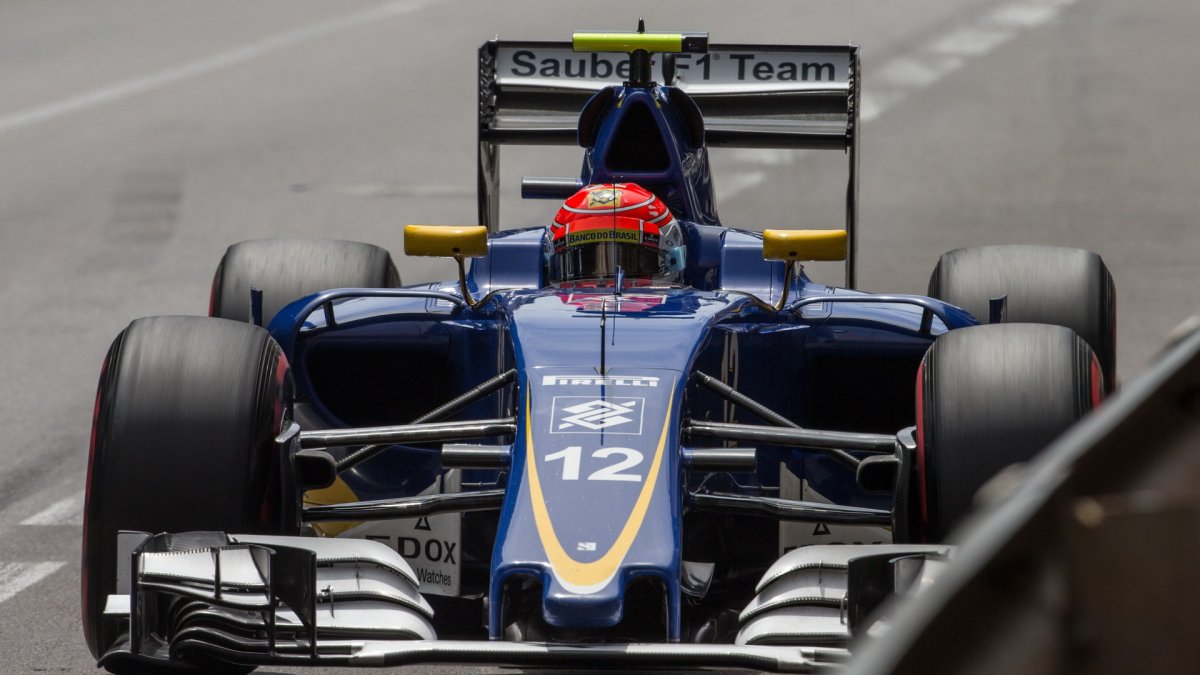 Felipe Nasr při tréninku v Monaku