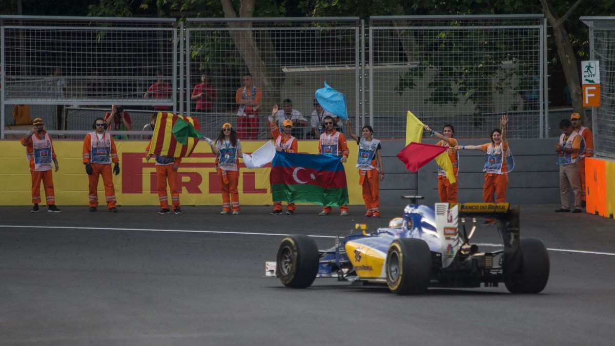 Marcus Ericsson po závodě v Baku