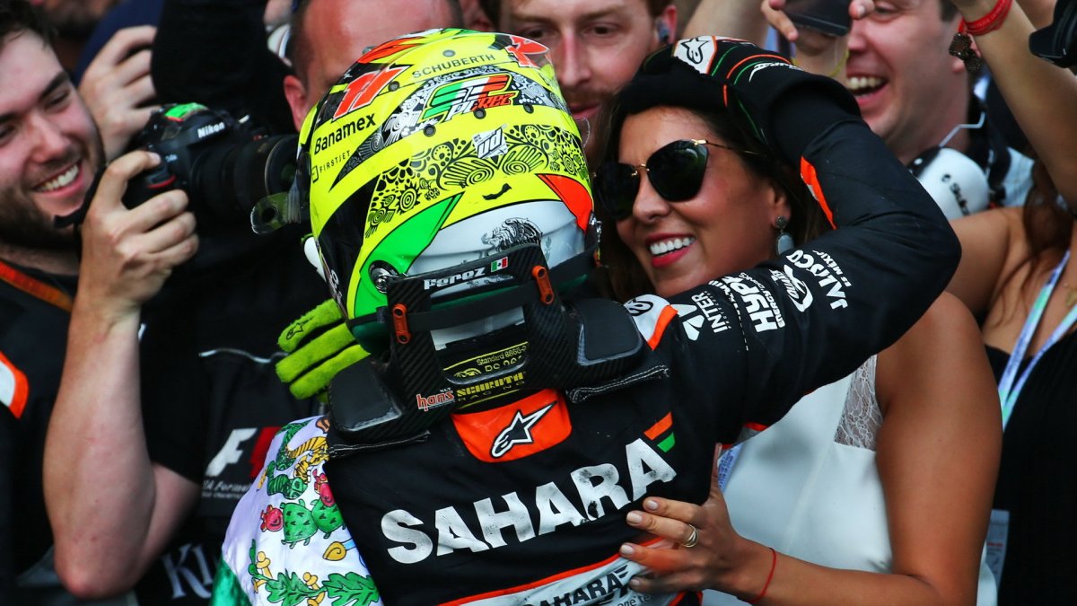 Sergio Pérez po závodě v Baku