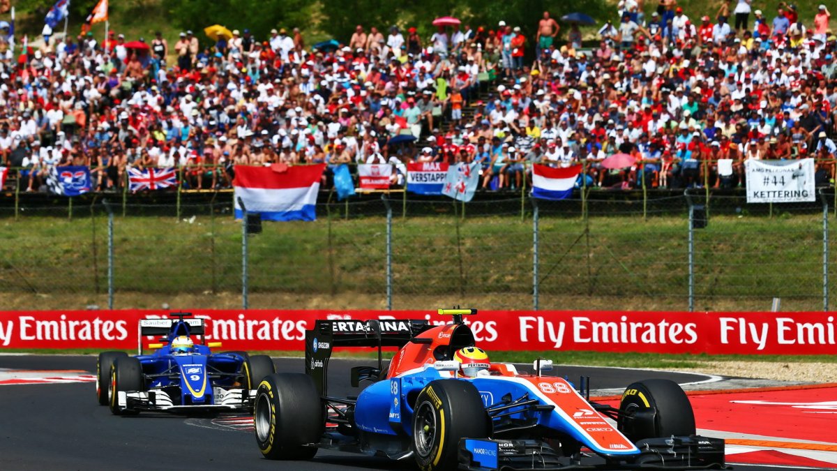 Rio Harjanto a Marcus Ericsson v závodě v Maďarsku