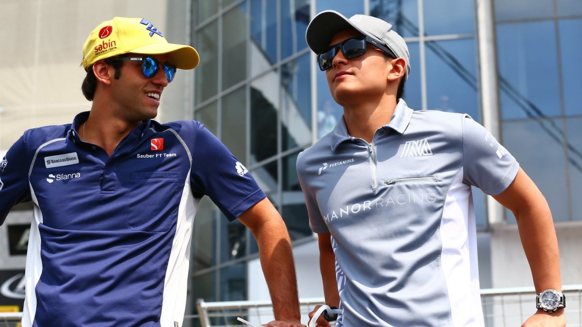 Felipe Nasr a Rio Harjanto v Maďarsku