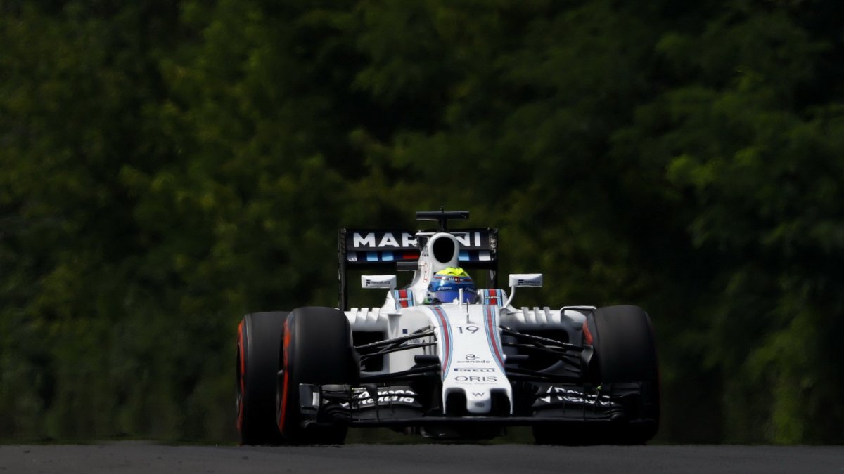 Felipe Massa při sobotním tréninku v Maďarsku