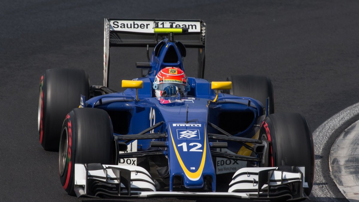 Felipe Nasr při sobotním tréninku v Maďarsku