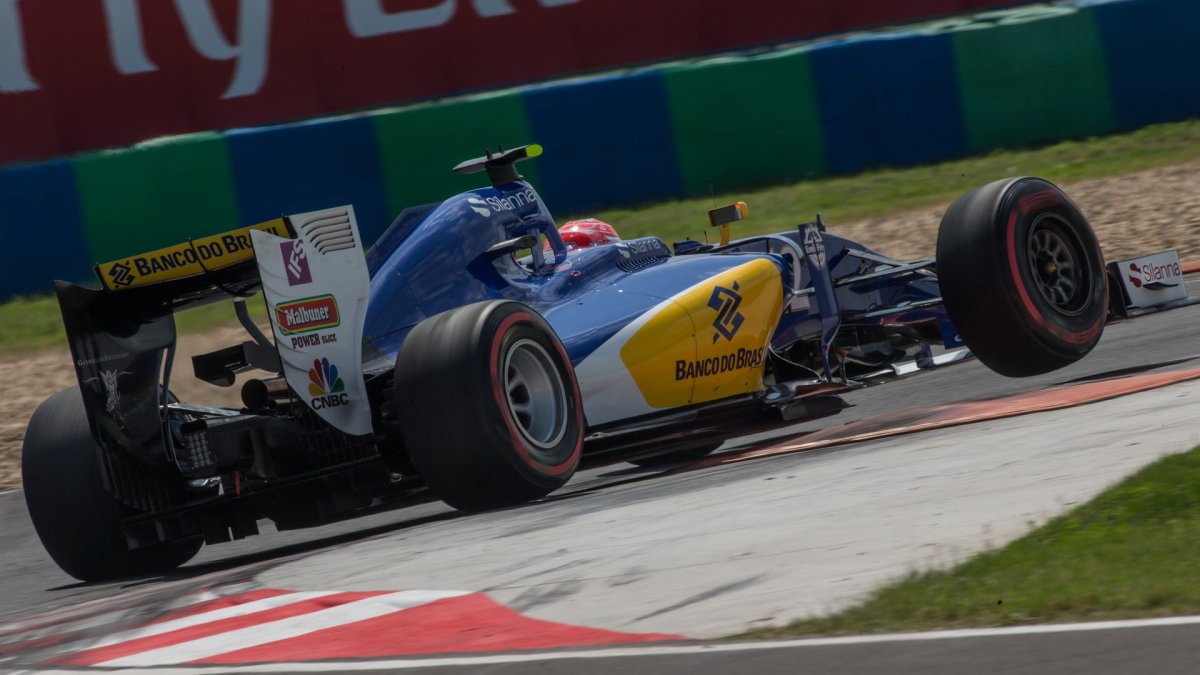 Felipe Nasr při sobotním tréninku v Maďarsku
