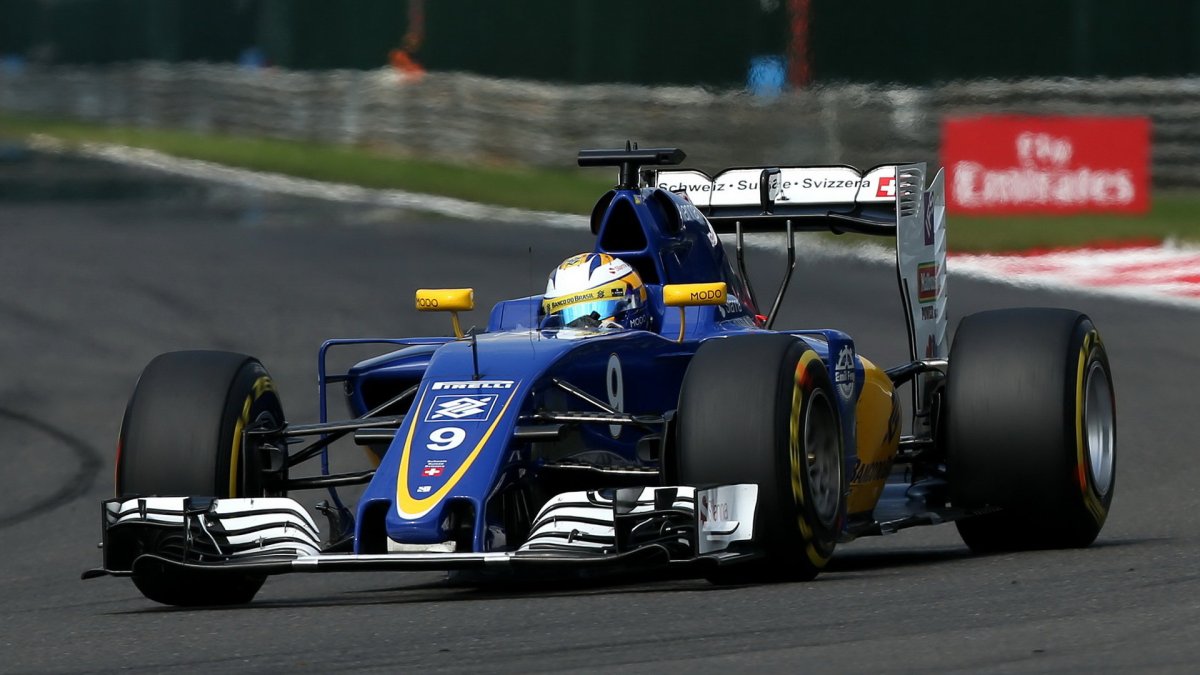 Marcus Ericsson v závodě v Belgii