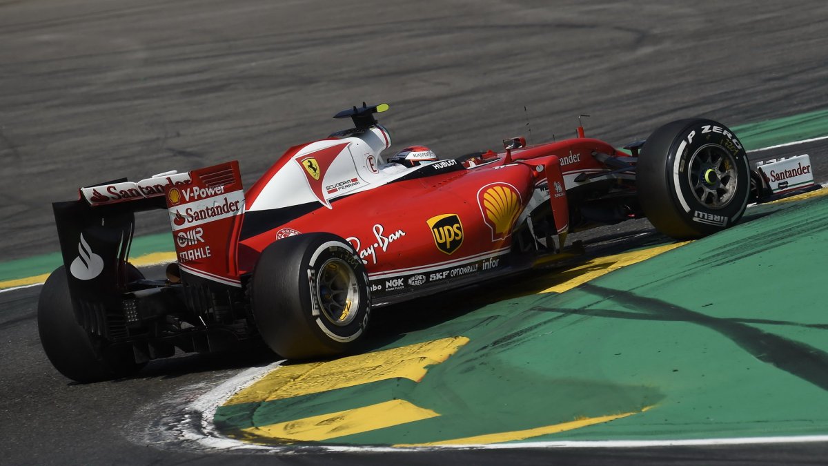 Kimi Räikkönen v závodě v Belgii