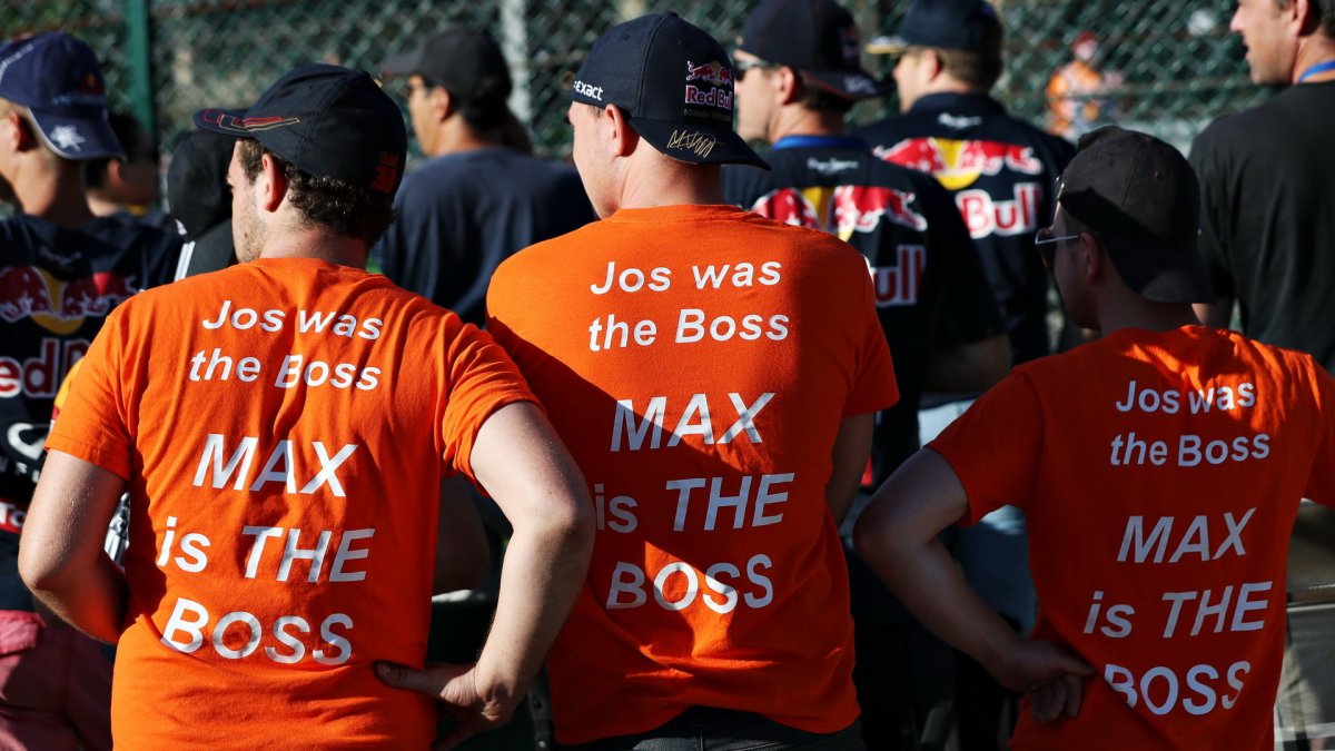 Fanoušci Maxe Verstappena v závodě v Belgii