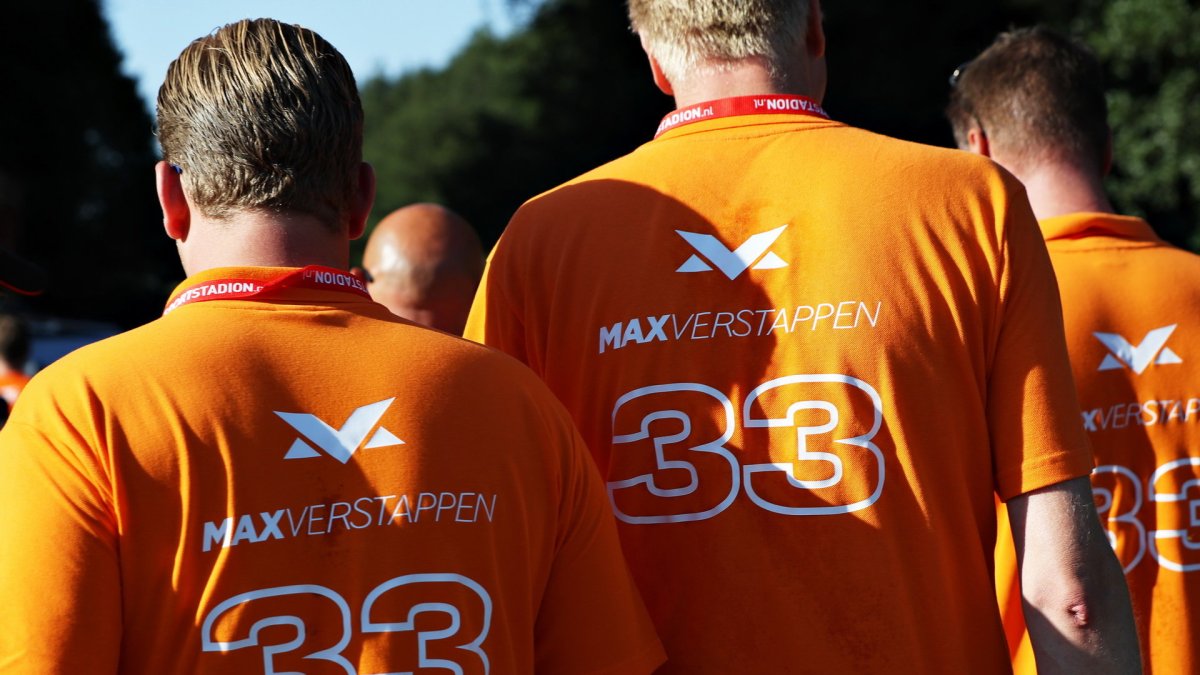 Fanoušci Maxe Verstappena v závodě v Belgii