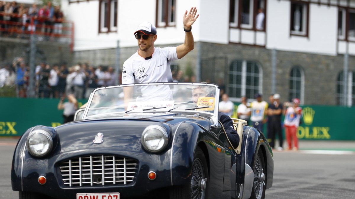 Jenson Button před závodem v Belgii