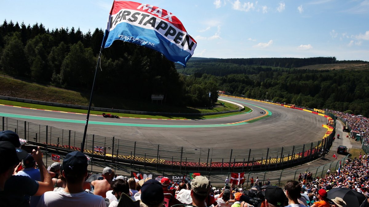 Max Verstappen v kvalifikaci v Belgii