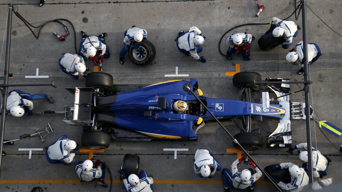 Marcus Ericsson při pátečním tréninku v Malajsii