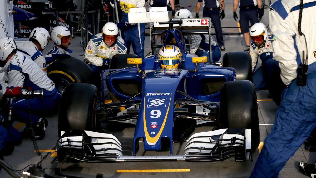 Marcus Ericsson při pátečním tréninku v Malajsii