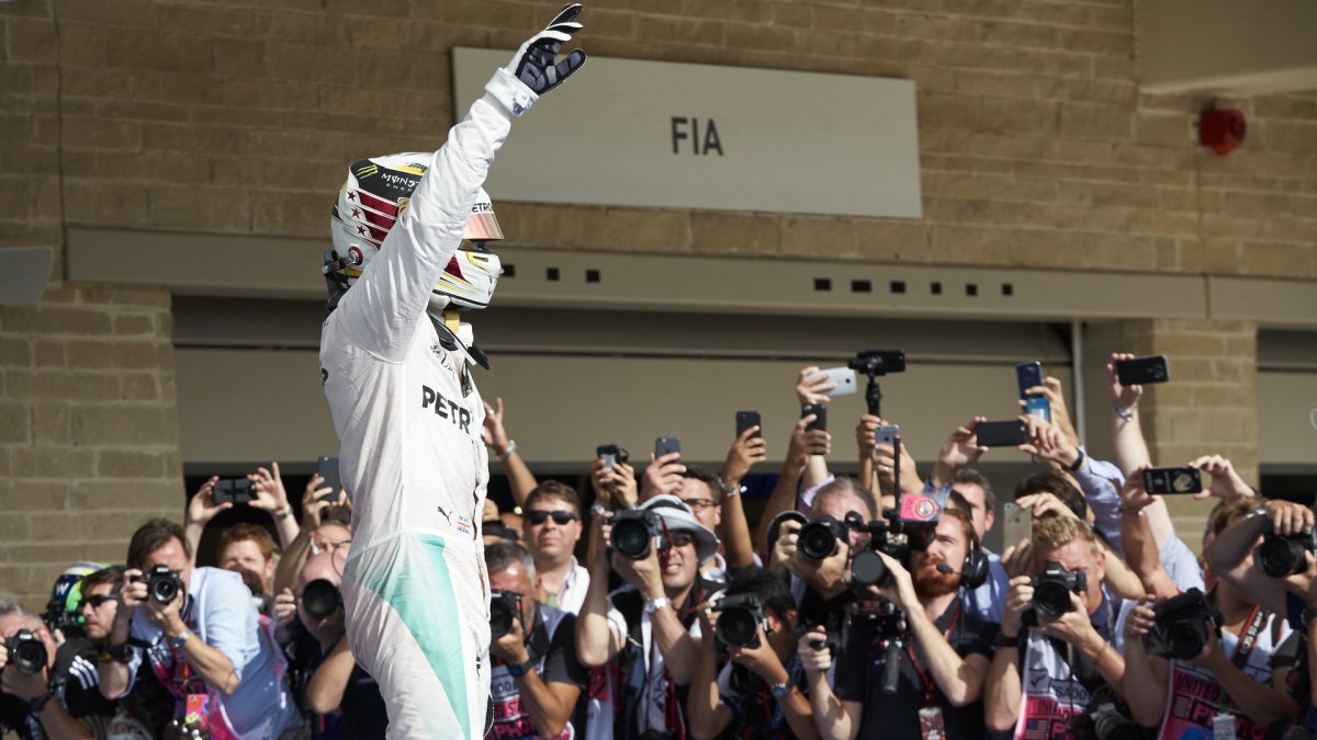 Lewis Hamilton - vítěz v závodě v Austinu