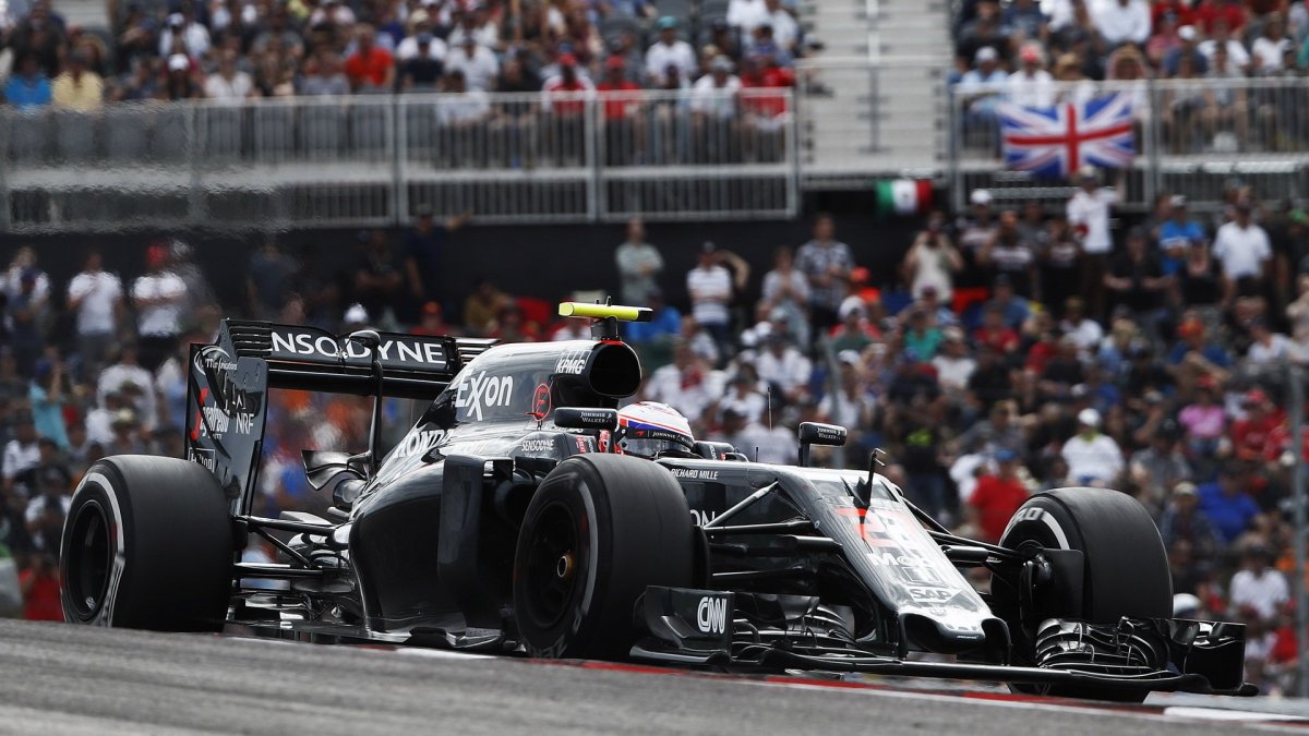 Jenson Button v závodě v Austinu
