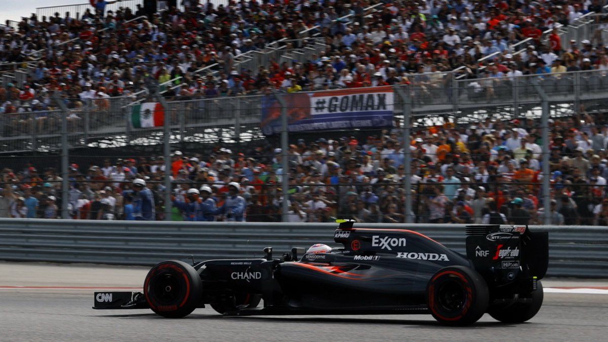 Jenson Button v závodě v Austinu