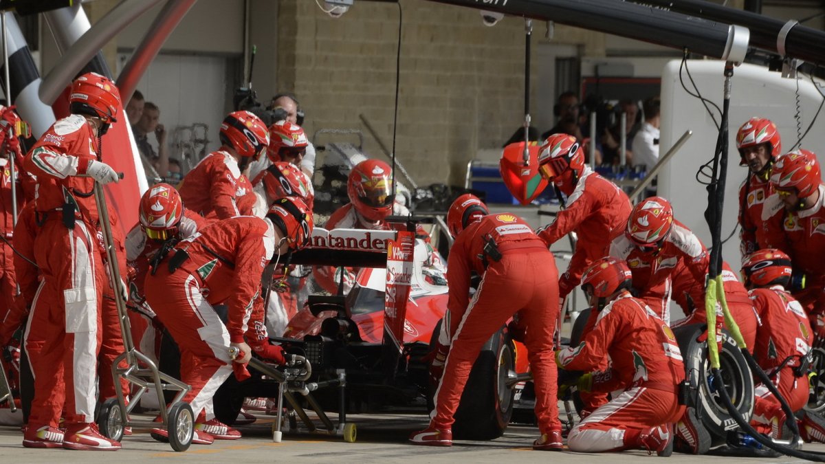 Sebastian Vettel v závodě v Austinu