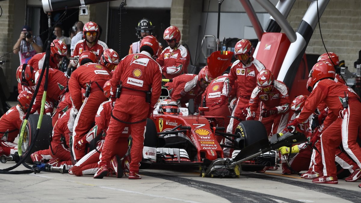 Kimi Räikkönen v závodě v Austinu