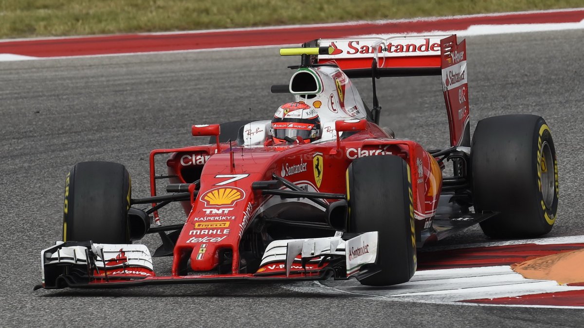 Kimi Räikkönen v závodě v Austinu