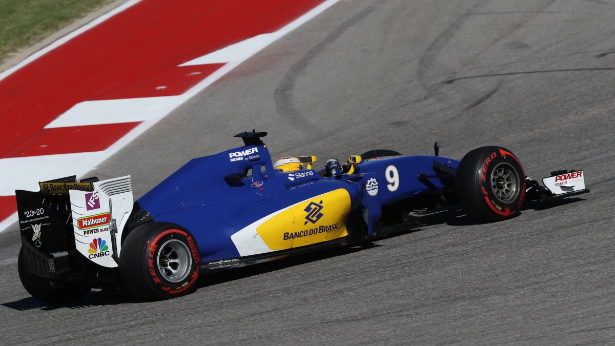 Marcus Ericsson při pátečním tréninku v Austinu