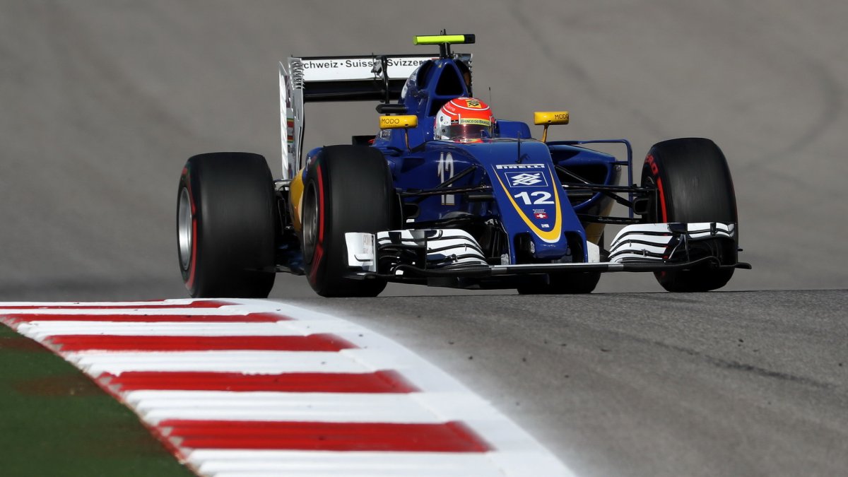 Felipe Nasr při pátečním tréninku v Austinu