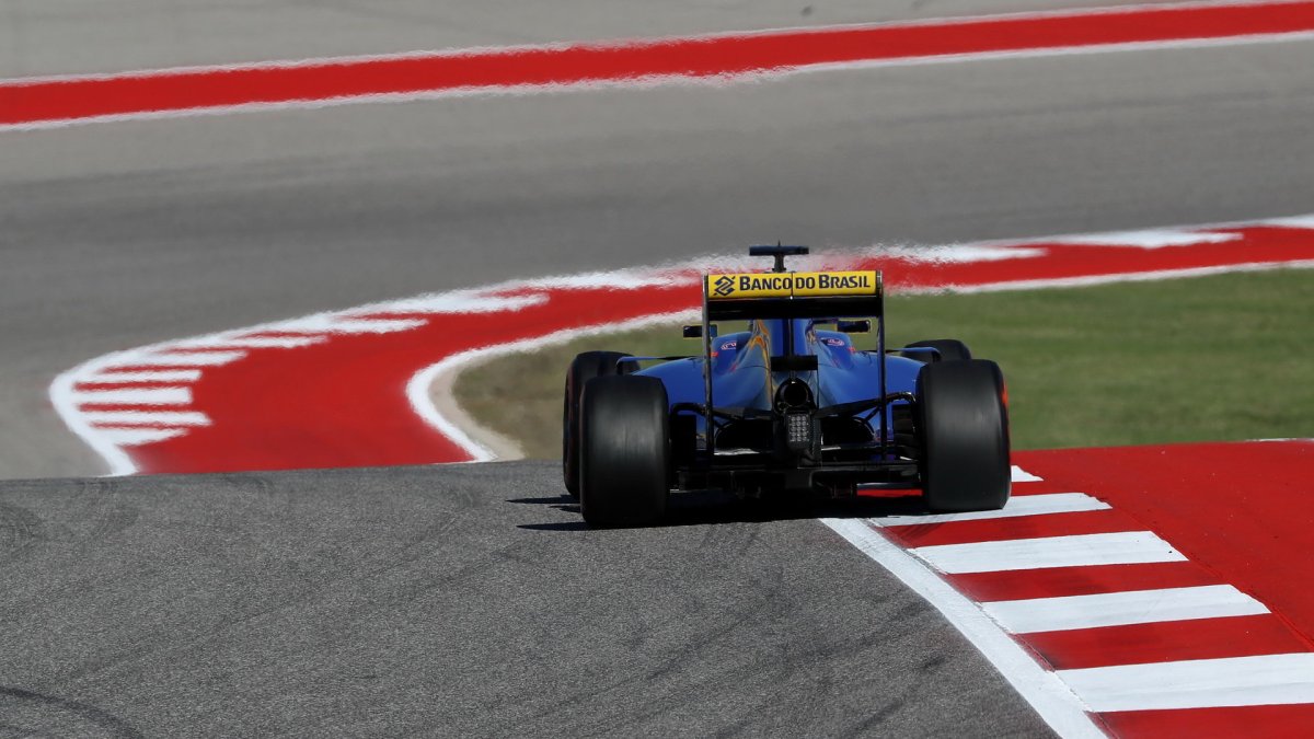 Marcus Ericsson při pátečním tréninku v Austinu