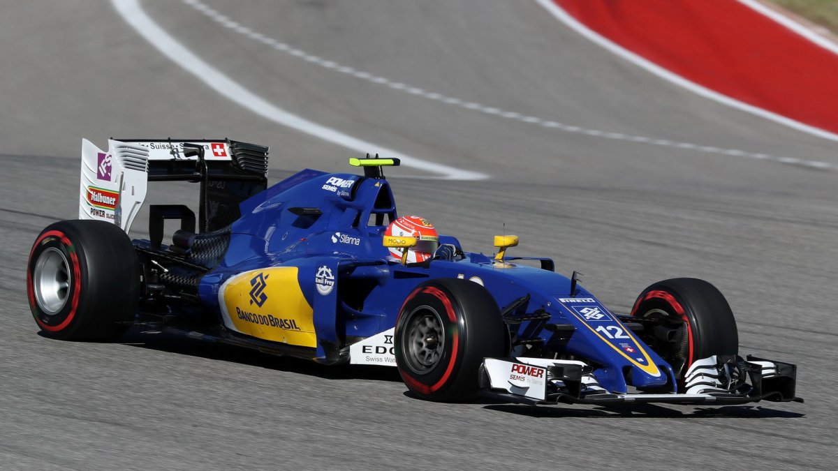 Felipe Nasr při pátečním tréninku v Austinu