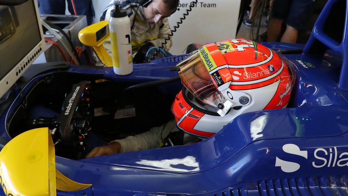 Felipe Nasr při pátečním tréninku v Austinu
