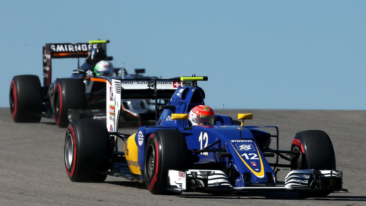 Felipe Nasr a Alfonso Celis při pátečním tréninku v Austinu